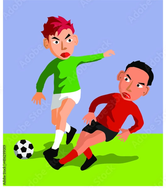 Obraz サッカー スライディング キック