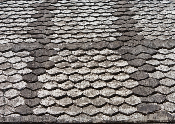 Obraz Old Black tiled roof