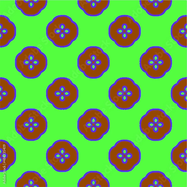 Fototapeta Seamless repeatable abstract pattern background.Perfect for fashion, textile design, cute themed fabric, on wall paper, wrapping paper, fabrics and home decor.