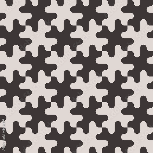 Obraz Black and White Seamless Pattern. Vector Tileable background.