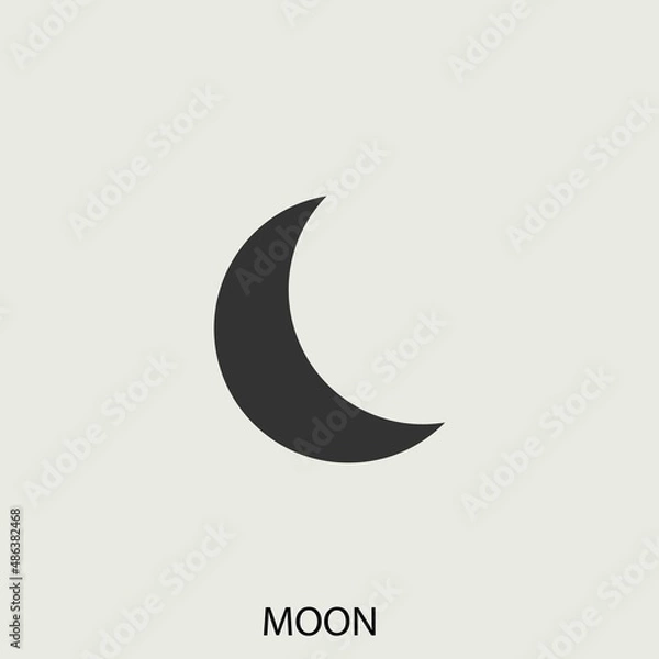 Fototapeta Moon vector icon illustration sign