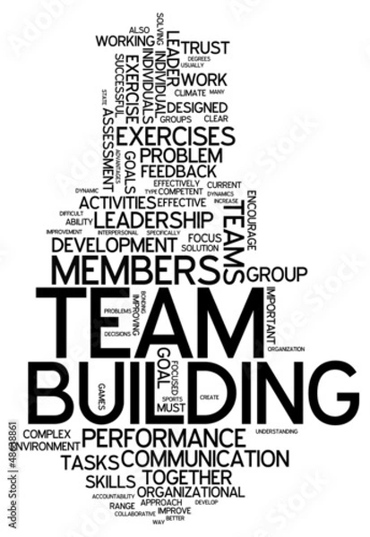 Fototapeta Word Cloud "Team Building"
