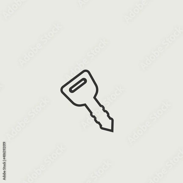 Fototapeta Key vector icon illustration sign
