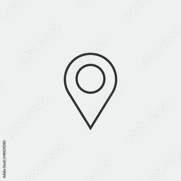 Fototapeta Location point vector icon illustration sign
