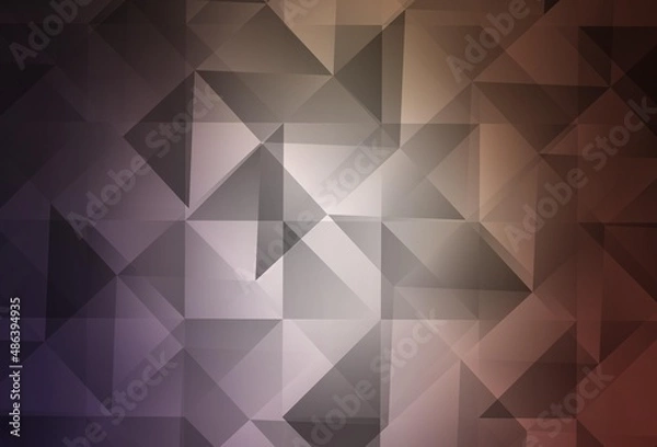 Obraz Light Purple, Pink vector shining triangular background.