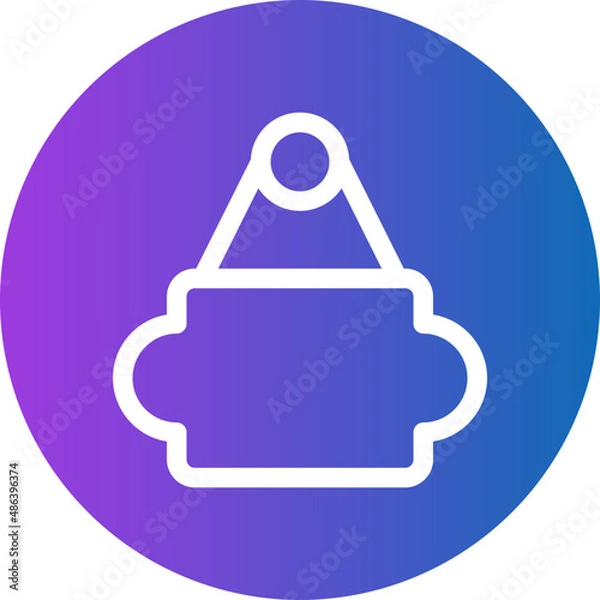Fototapeta signboard gradient icon