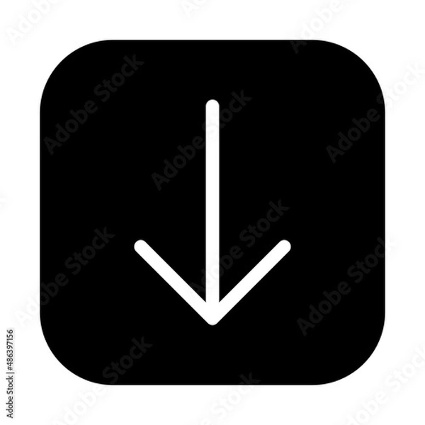 Obraz down icon - solid style