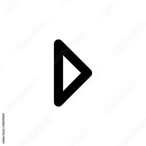 Fototapeta right icon - outline style
