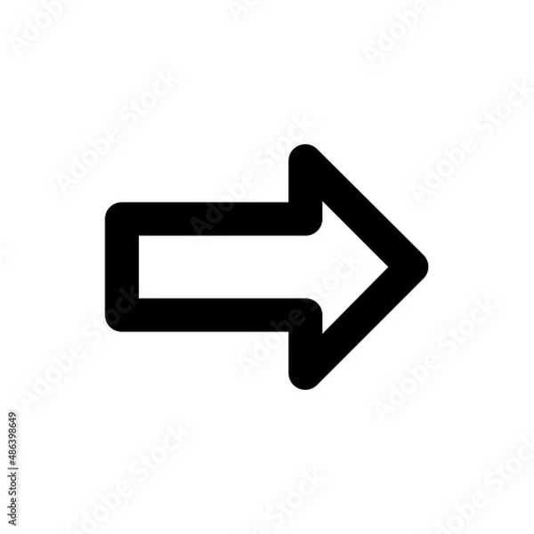 Obraz right icon - outline style
