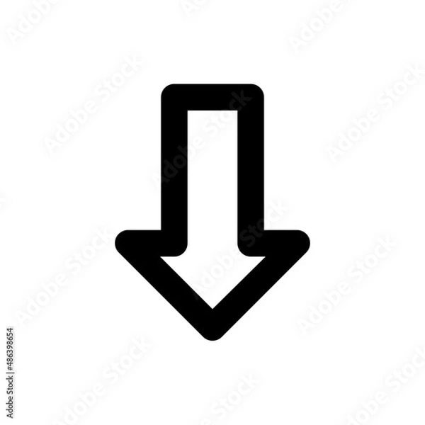 Obraz down icon - outline style