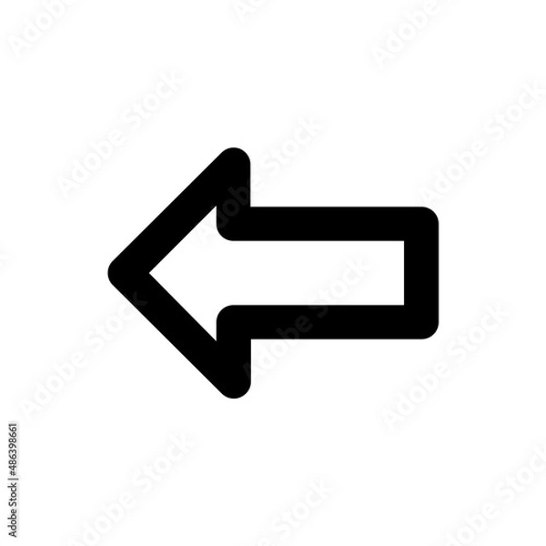 Obraz left icon - outline style