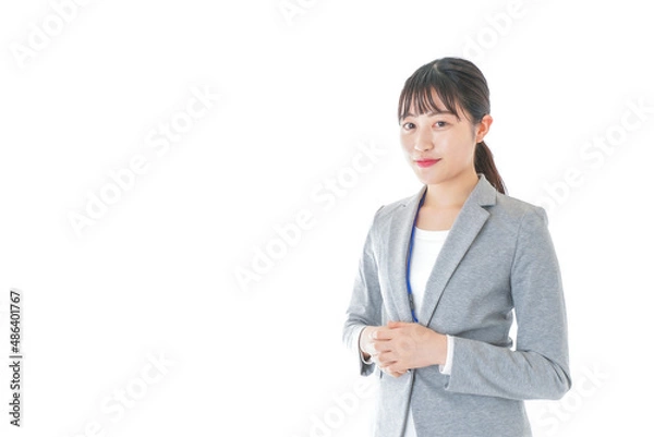 Fototapeta オフィスで働く若いビジネスウーマン