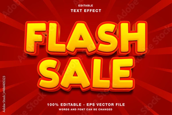 Fototapeta Flash Sale 3D Editable Text Effect