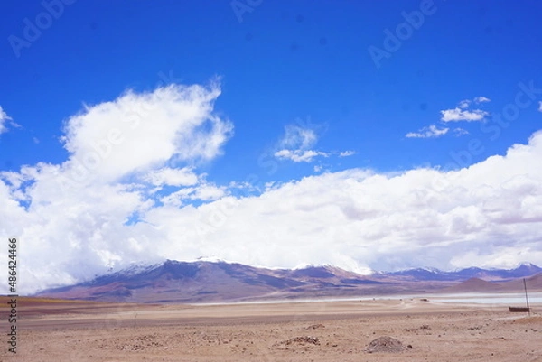 Obraz 南米チリ旅行で見た青空と山の風景