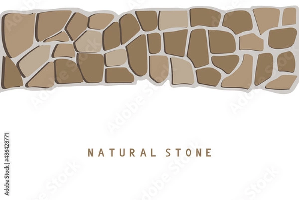 Obraz Garden path. Natural stone design. Vector.
