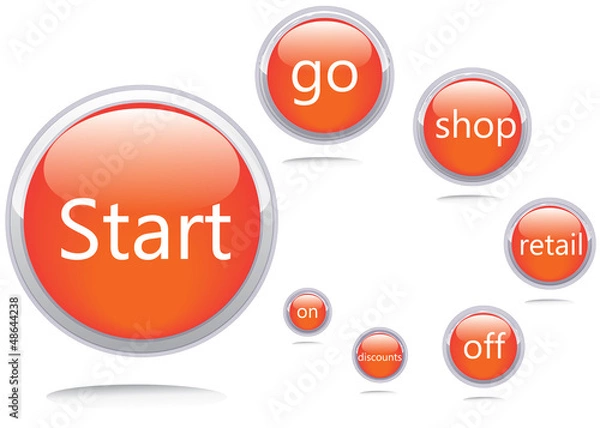 Obraz Vector icons.Start go shop