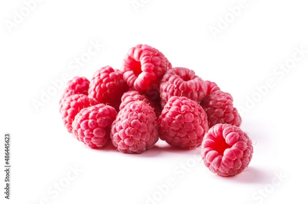 Obraz Ripe tasty raspberry on white background