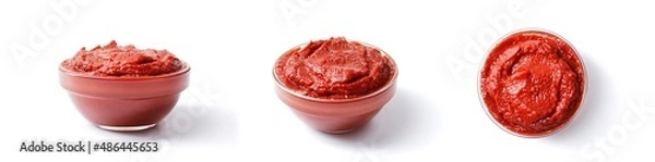 Obraz Tomato paste isolated on white background