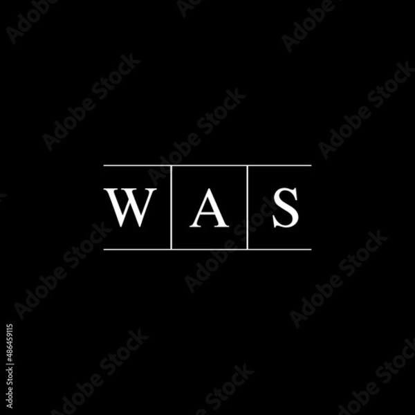 Obraz WAS Letter logo design