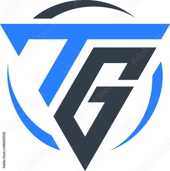 Obraz TG letter logo design