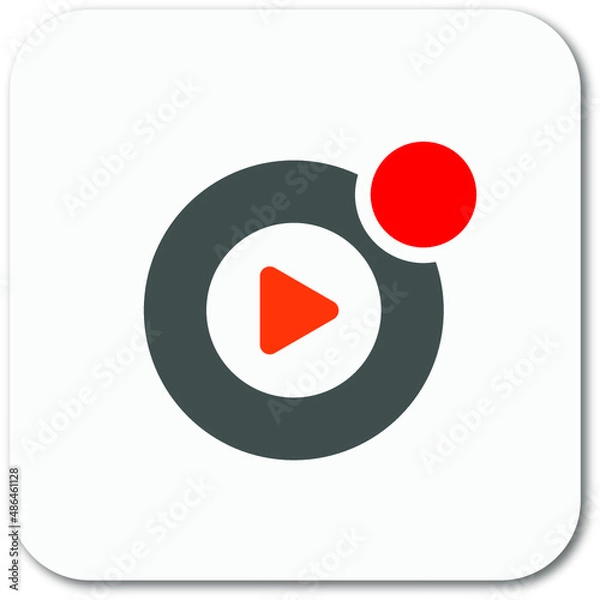 Obraz button with an exclamation mark