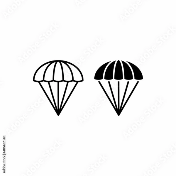 Fototapeta parachute icon vector