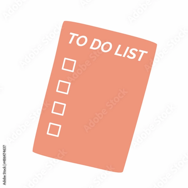 Fototapeta Check list. List to do with tick the box "completed". Make a list. Tablet with a sheet what to do. Productive day and productive life concept.