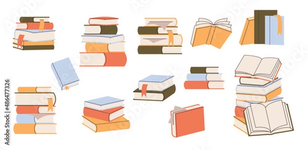 Obraz Collection hand drawn book elements for your design
