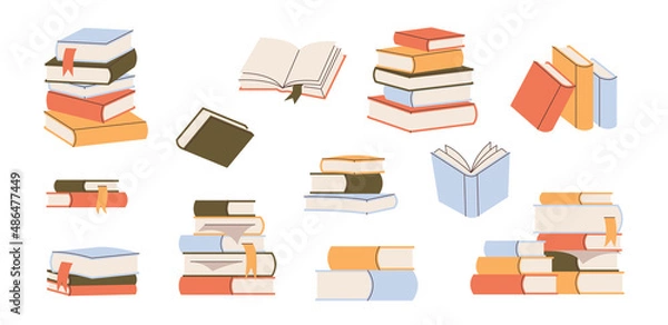 Obraz Collection hand drawn book elements for your design