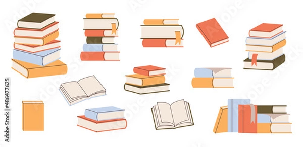 Obraz Collection hand drawn book elements for your design