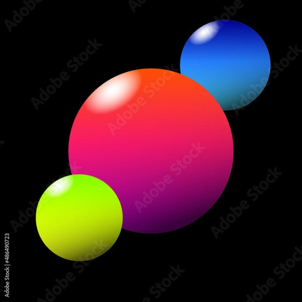 Fototapeta Gradient circle, round shape, abstarct background