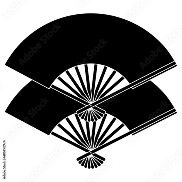 Fototapeta 松平忠和の家紋です。重ね扇といいます。