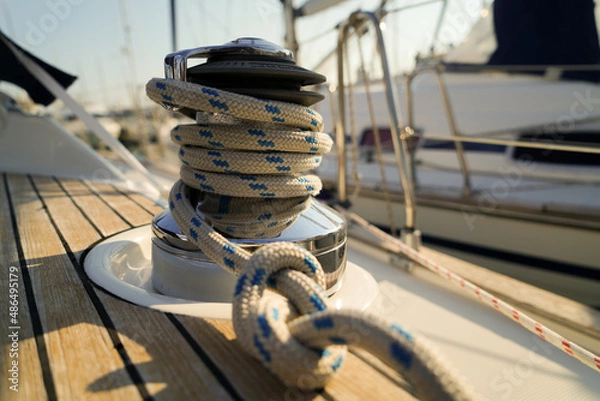 Obraz Winsch eines Segelschiffs