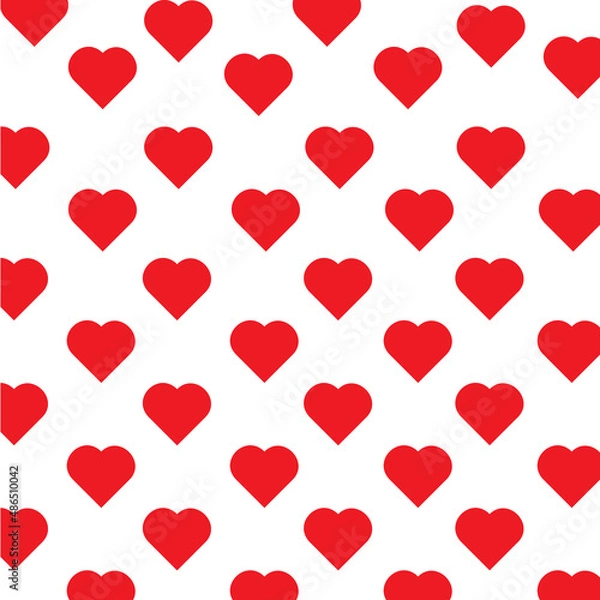 Fototapeta seamless pattern with hearts,St Valentine's holiday. Red hearts. Relationship, emotion, passion, love. 