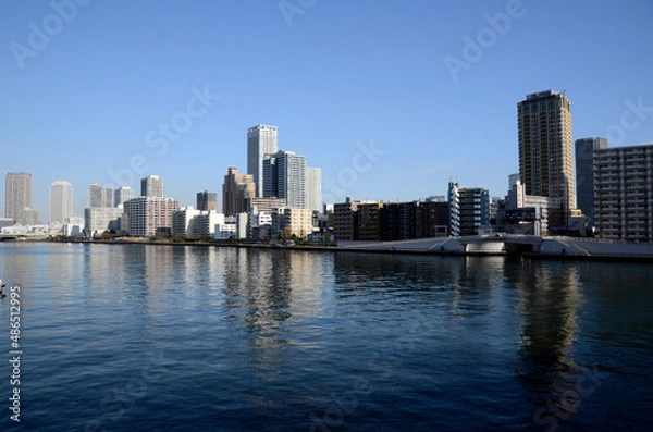 Fototapeta 隅田川と街並み