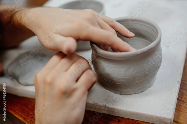 Obraz Clay plate close-up