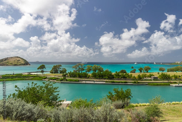 Fototapeta Saint Vincent and the Grenadines, Canouan, Glossy Bay