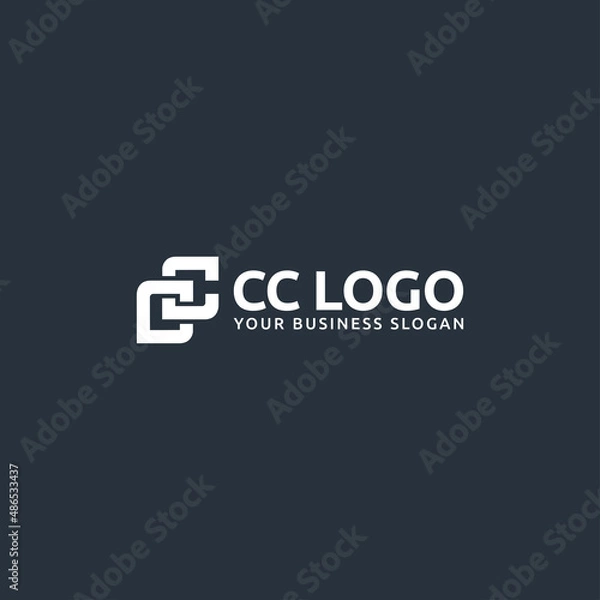 Fototapeta CC LETTER LOGO DESIGN VECTOR
