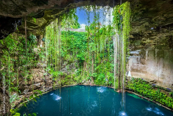 Obraz Ik-Kil Cenote, Yucatan Peninsula in Mexico