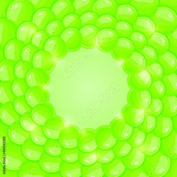 Fototapeta Bright Green Bubble Background