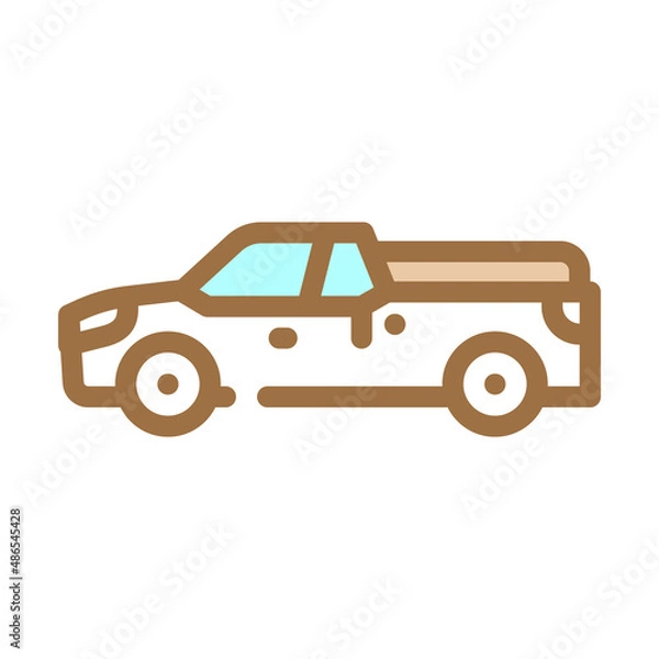Fototapeta pickup color icon vector. pickup sign. isolated symbol illustration