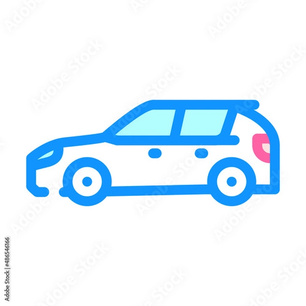 Fototapeta suv car type body color icon vector. suv car type body sign. isolated symbol illustration