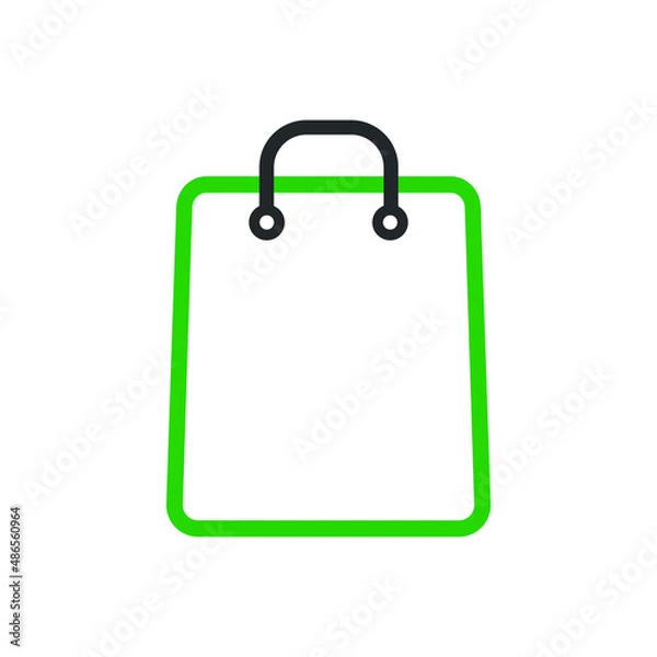 Fototapeta Bag icon vector template | shopping bag icon colorful
