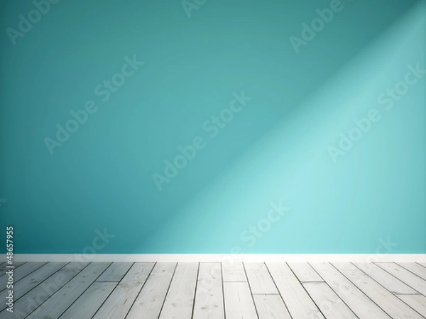 Fototapeta blue empty interior