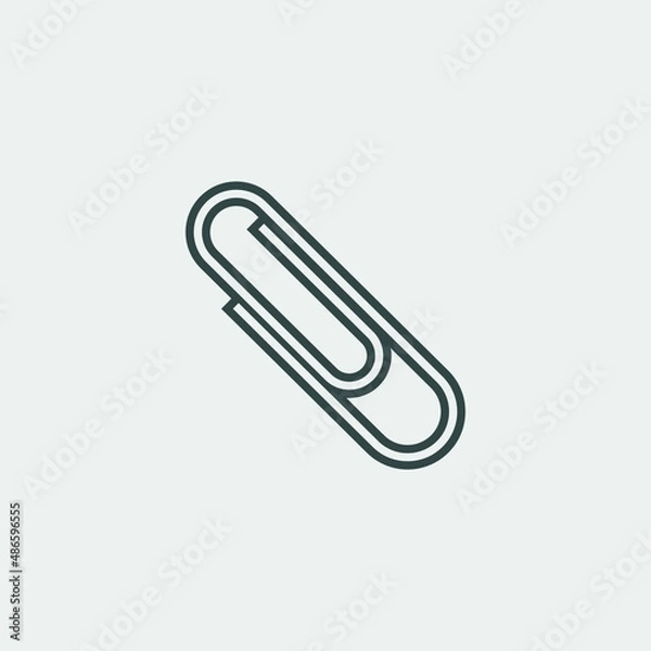 Fototapeta paper clip vector icon illustration sign 