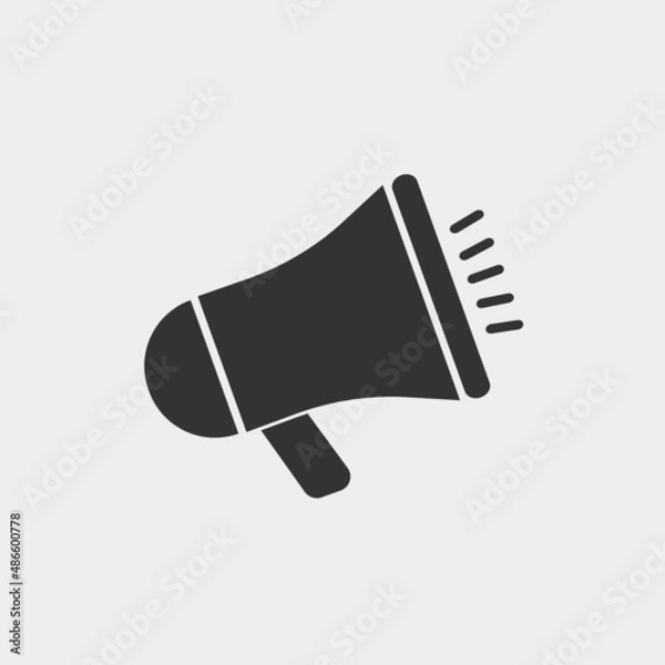 Fototapeta Mega speaker vector icon illustration sign