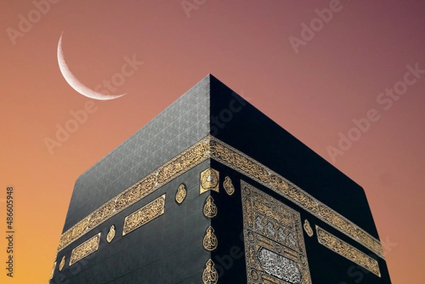 Obraz Kaaba, Ramadan crescent is rising