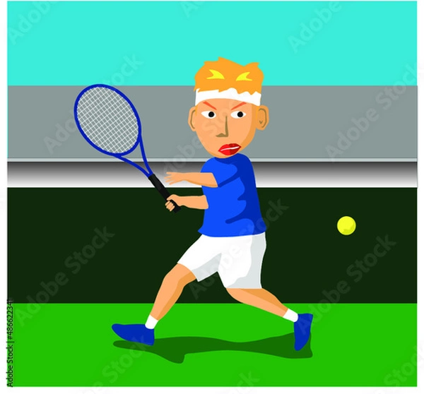 Obraz テニス　レシーブ