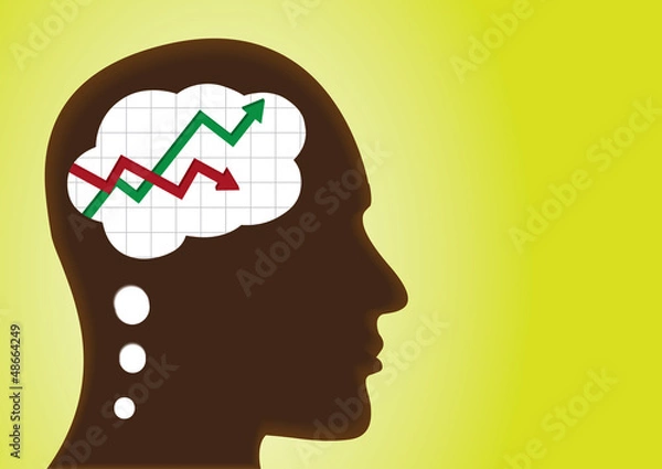 Obraz Thinking - profit and loss, graph