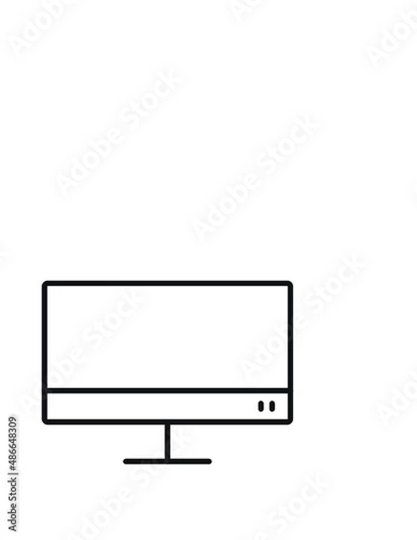 Fototapeta Display Line Icon